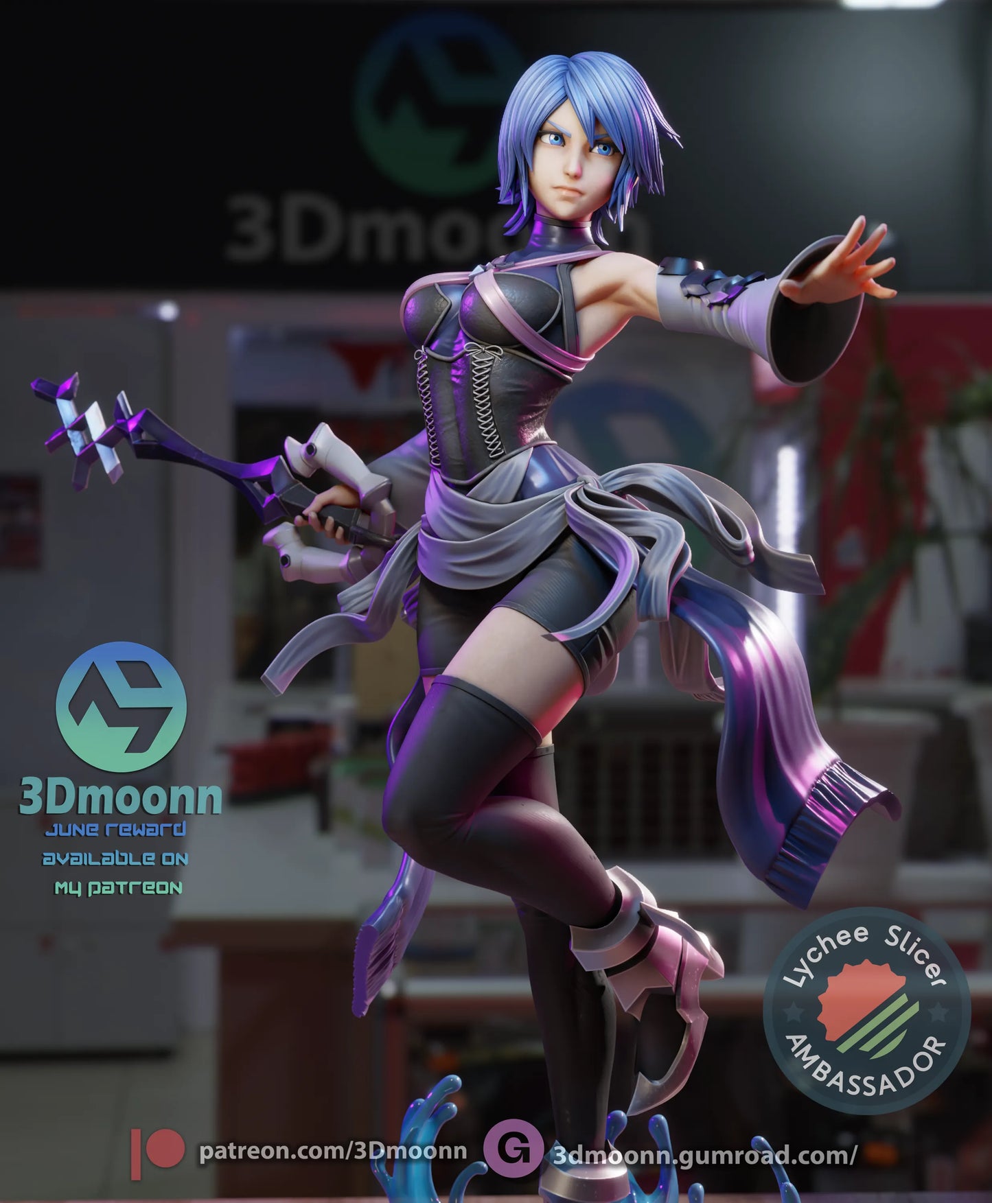 1:12 Water and Shadow | Anime Resin Garage Kit | 3Dmoonn