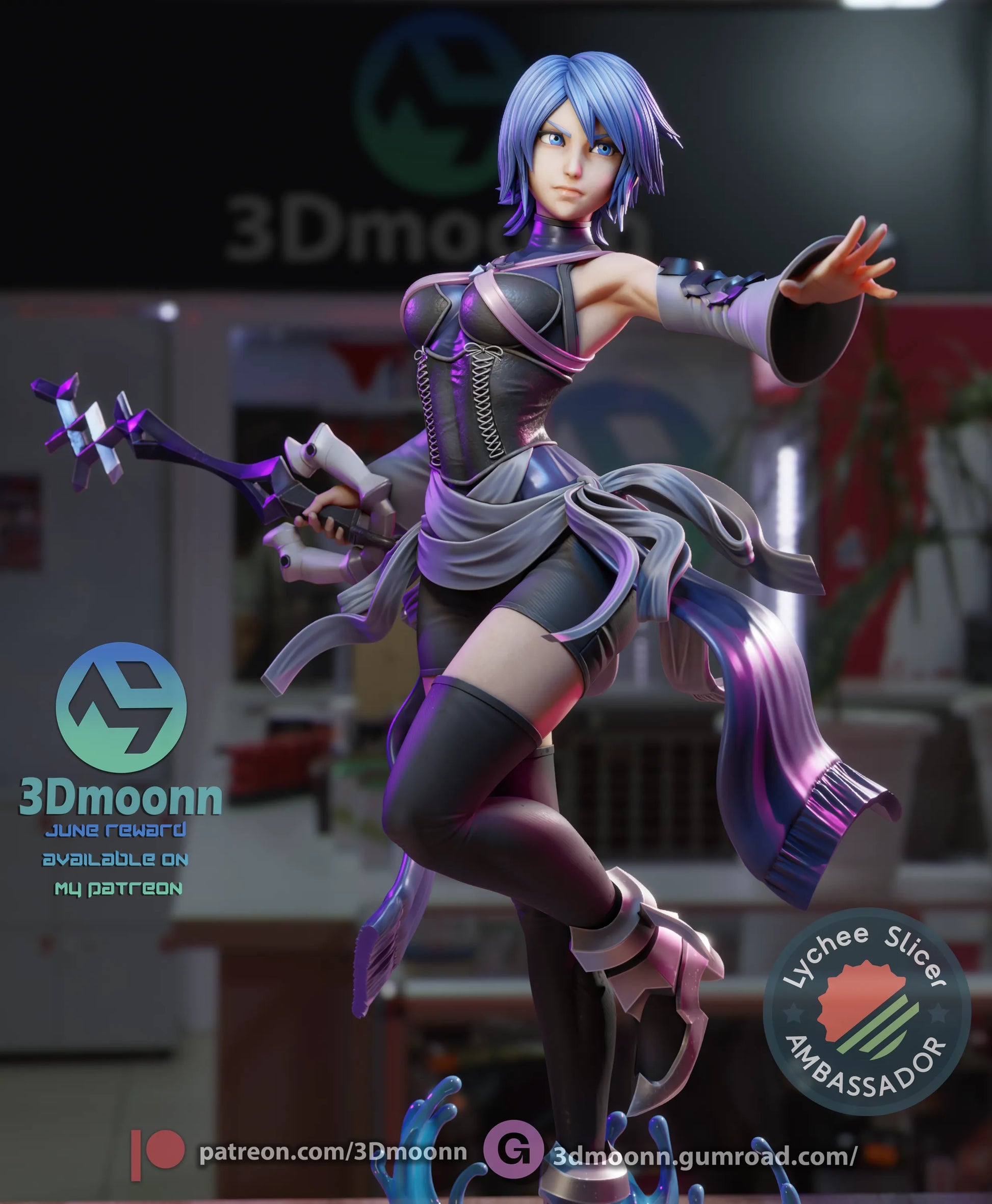 1:12 Water and Shadow | Anime Resin Garage Kit | 3Dmoonn