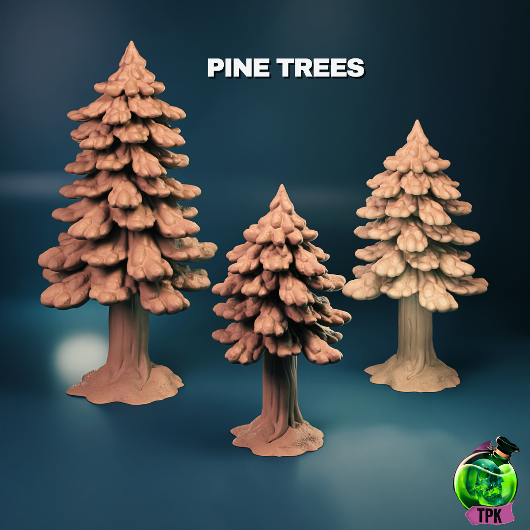 Pine Trees Scatter | Tabletop Gaming Mini | TPKLab - Tattles Told 3D
