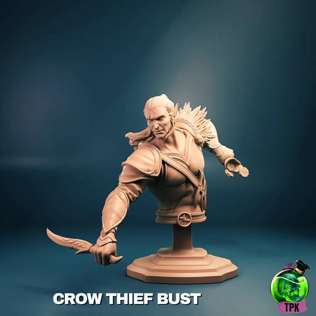 Tattles Told 3D Crow Thief Spy miniature figure for tabletop gaming, detailed display or gaming miniatures collection.