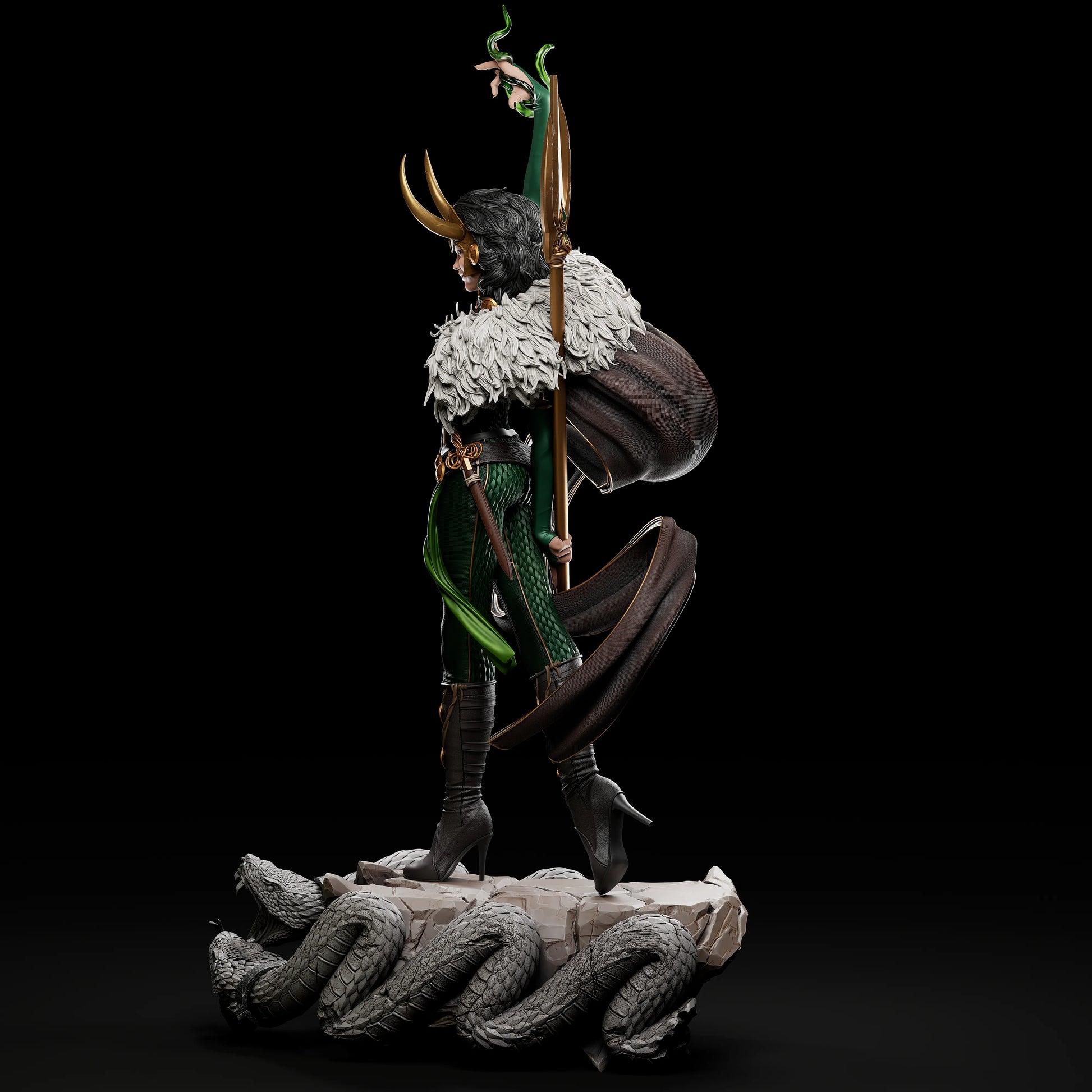 1:12 Trickster Goddess | 3D Printed Resin Garage Kit Figure | CA 3D Studios