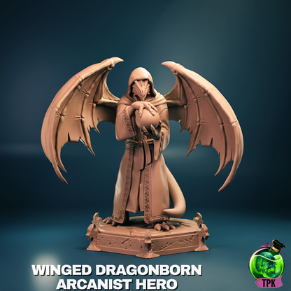 Dragonborn Arcanist | Tabletop Gaming Mini or Display Figure | TPKLab