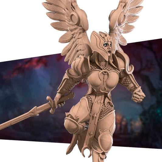 Aasimar Paladin | D&D Pathfinder TTRPG Miniature | Bite the Bullet