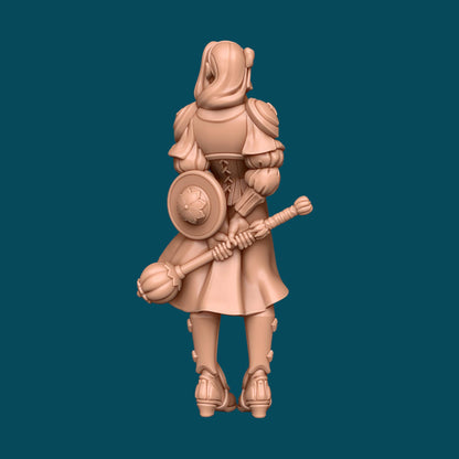 Abby, a peace cleric | TTRPG D&D Miniature | Awkward Penguin Minis