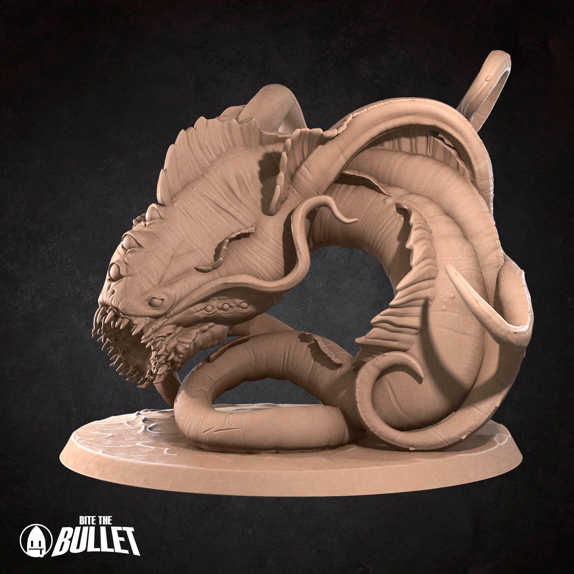 Detailed Aboleth miniature from Tattles Told 3D for D&D TTRPG, showcasing the aquatic creature with tentacles and textured surface.