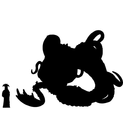 D&D Aboleth miniature by Tattles Told 3D featuring a detailed aquatic creature with tentacles and a slimy, textured surface.