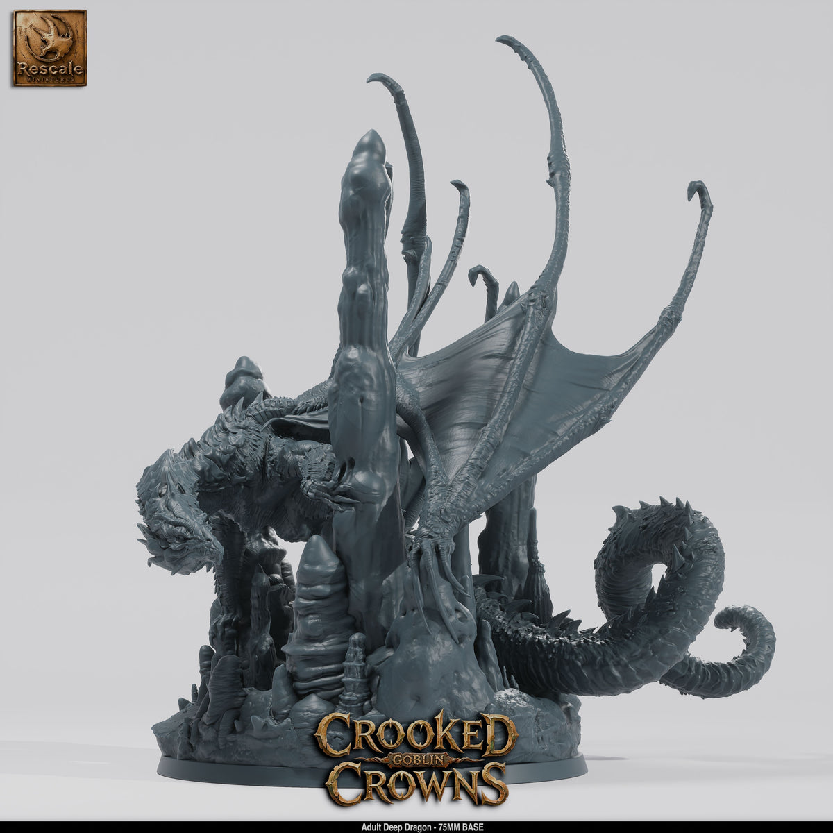 Adult Deep Dragon | D&D TTRPG Mini | Rescale Miniatures