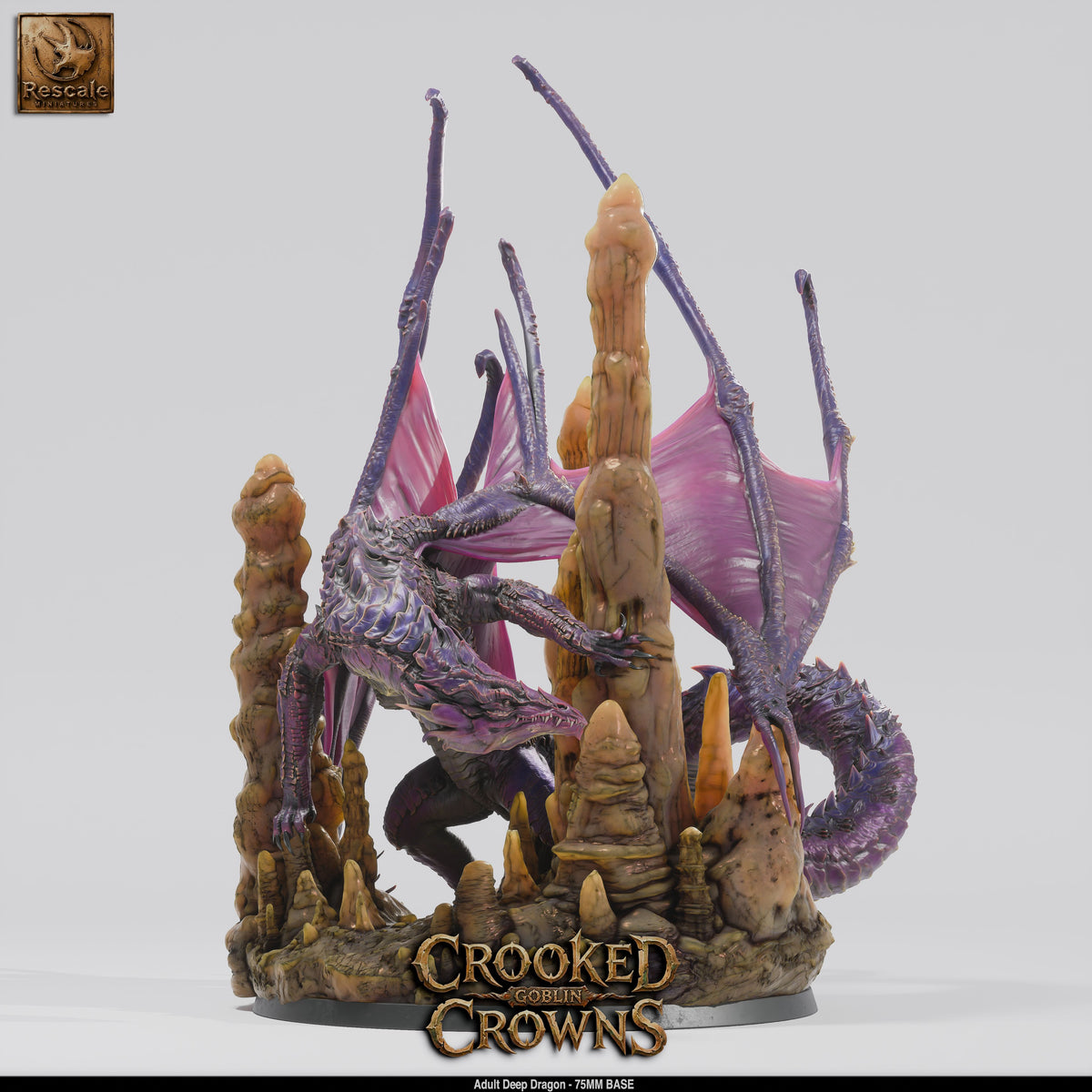 Adult Deep Dragon | D&D TTRPG Mini | Rescale Miniatures