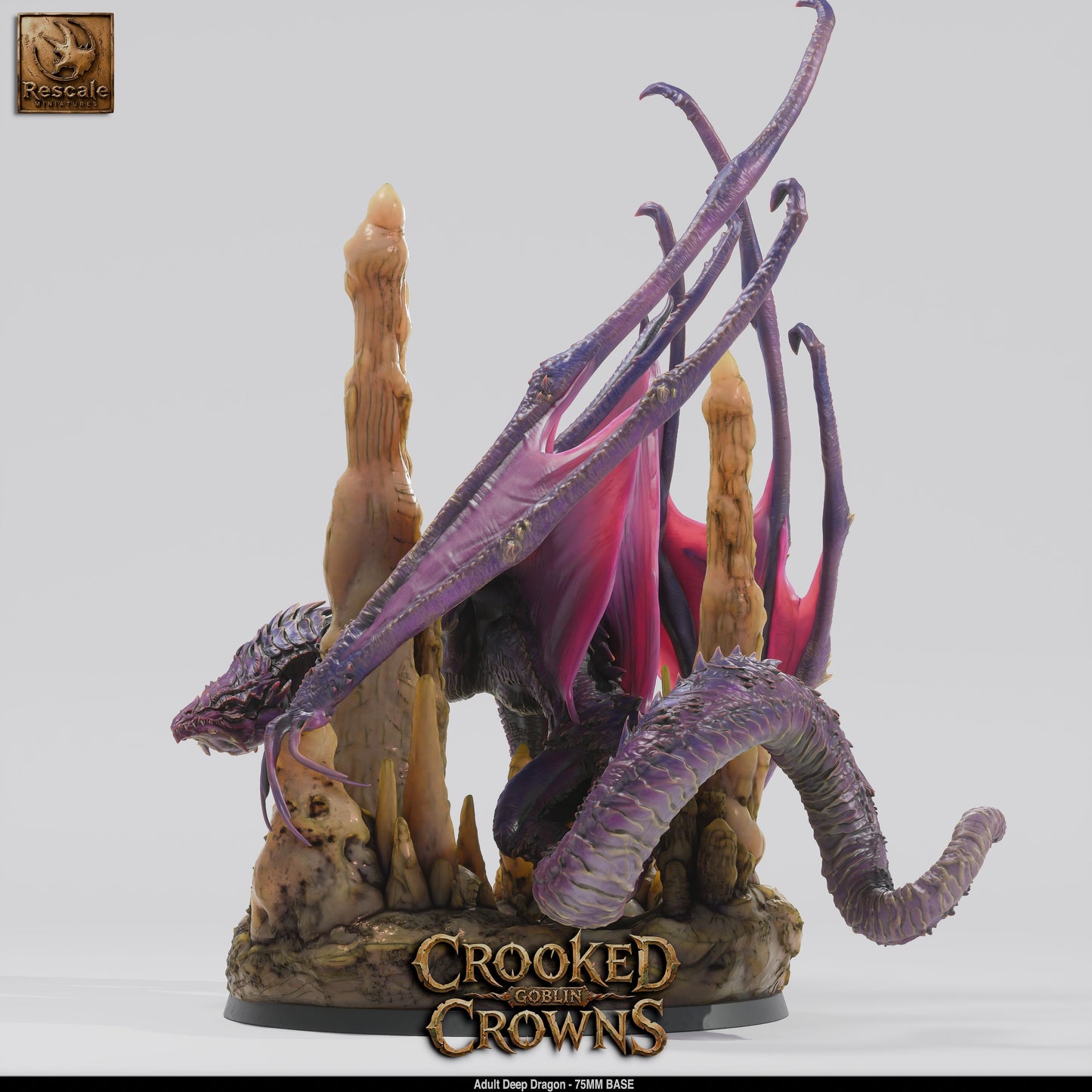 Adult Deep Dragon | D&D TTRPG Mini | Rescale Miniatures