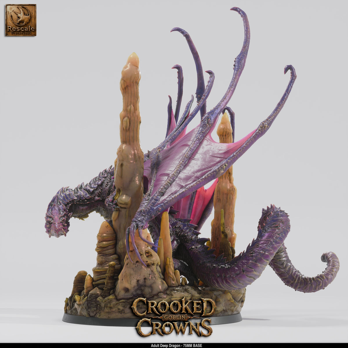 Adult Deep Dragon | D&D TTRPG Mini | Rescale Miniatures