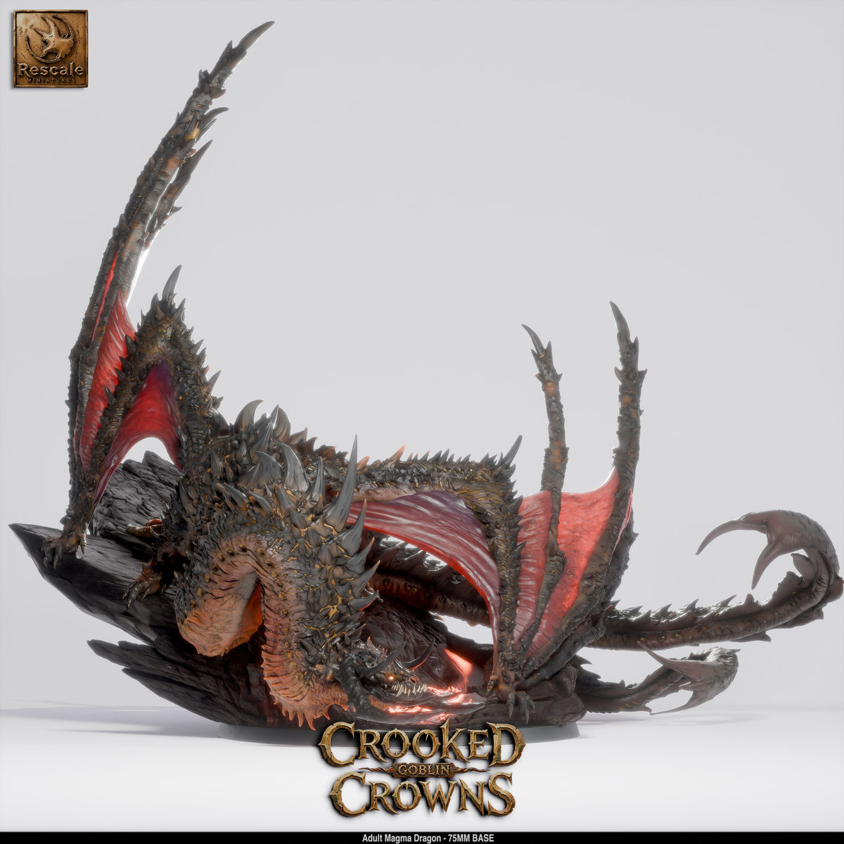 Magma Dragon | D&D TTRPG Mini | Rescale Miniatures