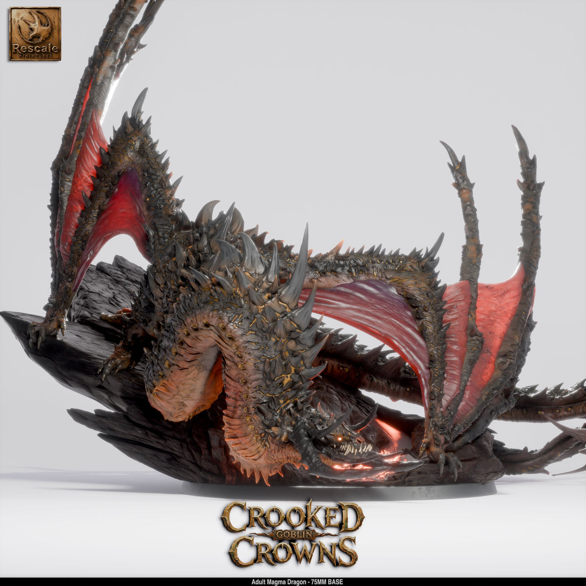 Magma Dragon | D&D TTRPG Mini | Rescale Miniatures