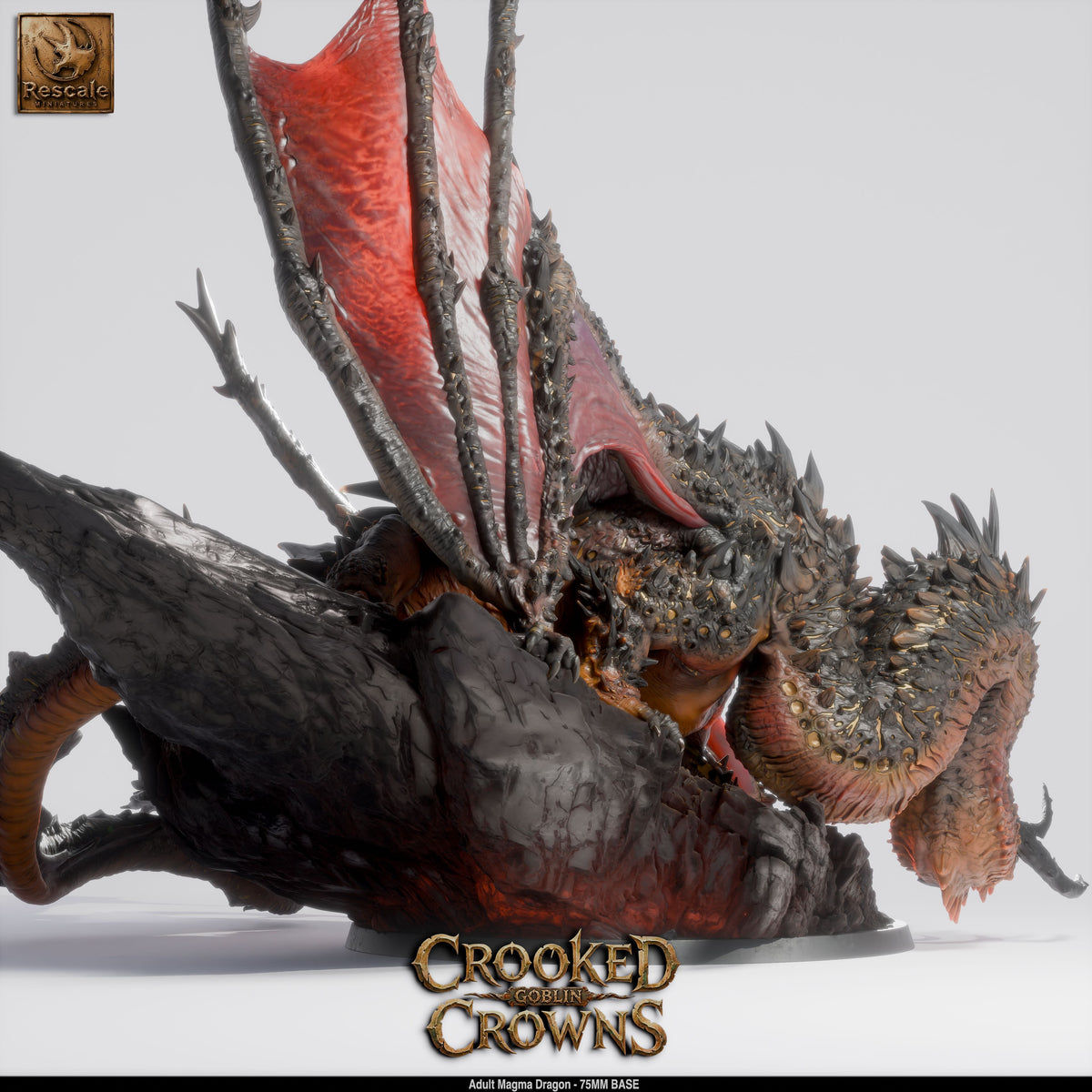 Magma Dragon | D&D TTRPG Mini | Rescale Miniatures