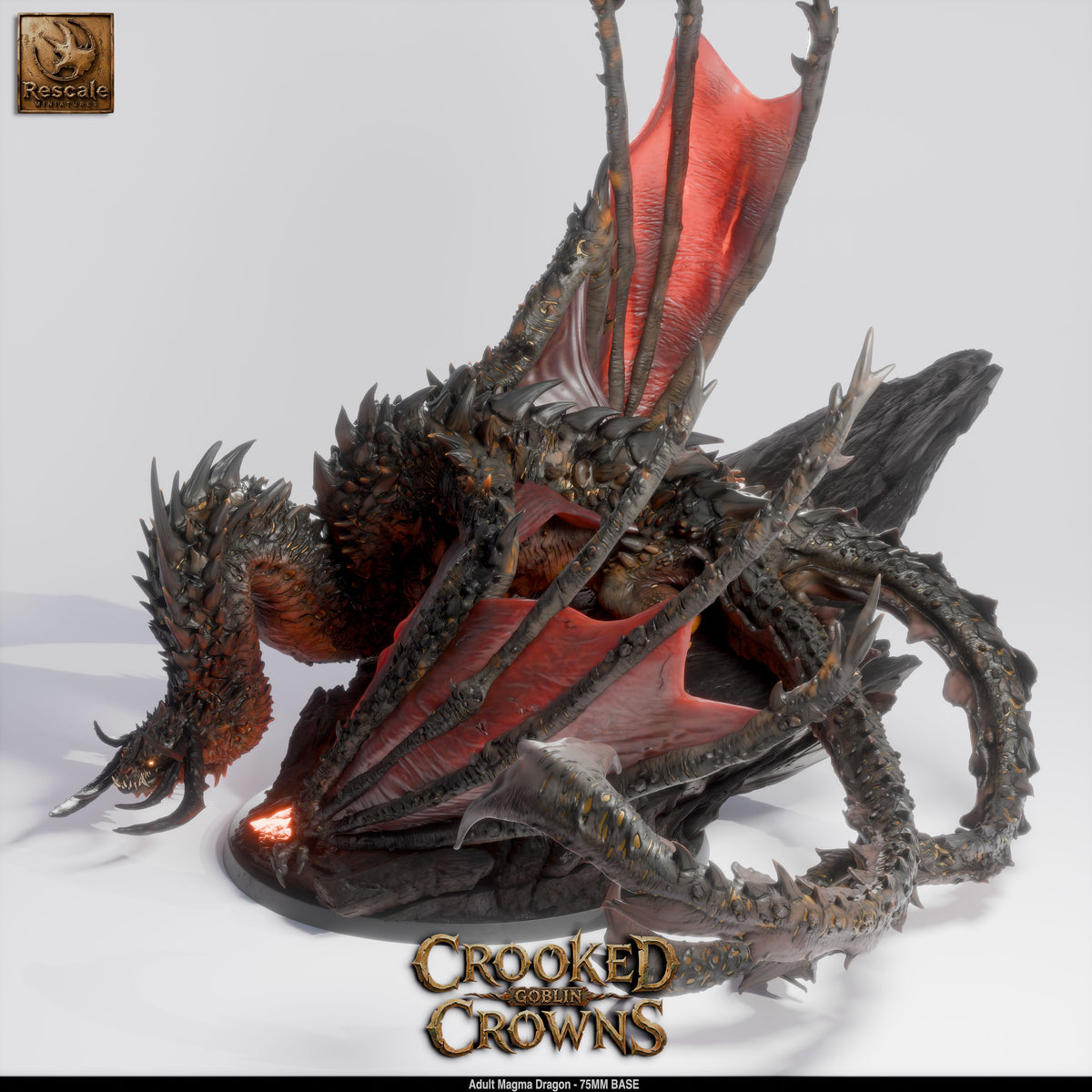 Magma Dragon | D&D TTRPG Mini | Rescale Miniatures