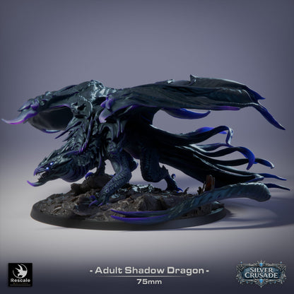 Adult Shadow Dragon | D&D TTRPG Mini | Rescale Miniatures