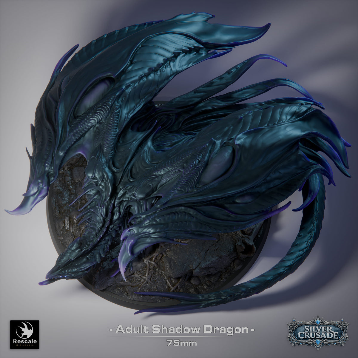 Adult Shadow Dragon | D&D TTRPG Mini | Rescale Miniatures