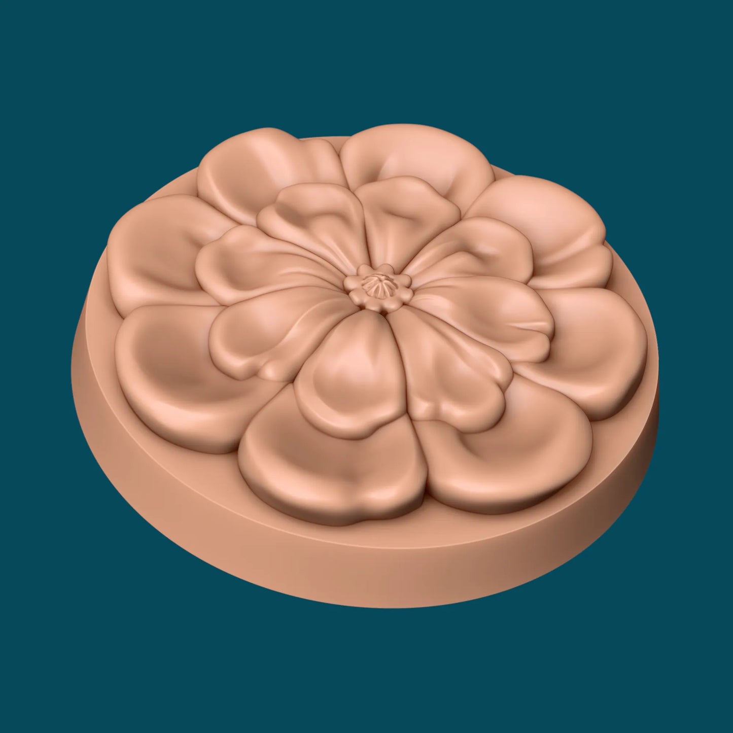 A Flower Base | TTRPG Miniature Sculpted Base | Awkward Penguin's Minis