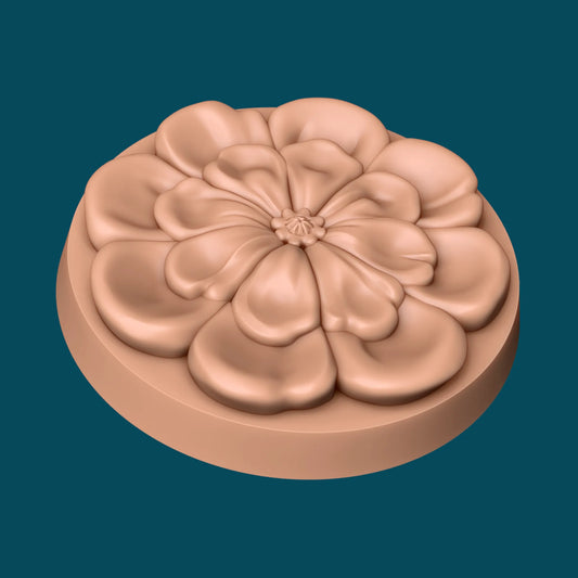 A Flower Base | TTRPG Miniature Sculpted Base | Awkward Penguin's Minis