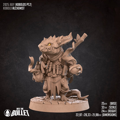 Kobold Alchemist | D&D TTRPG Miniature | Bite the Bullet