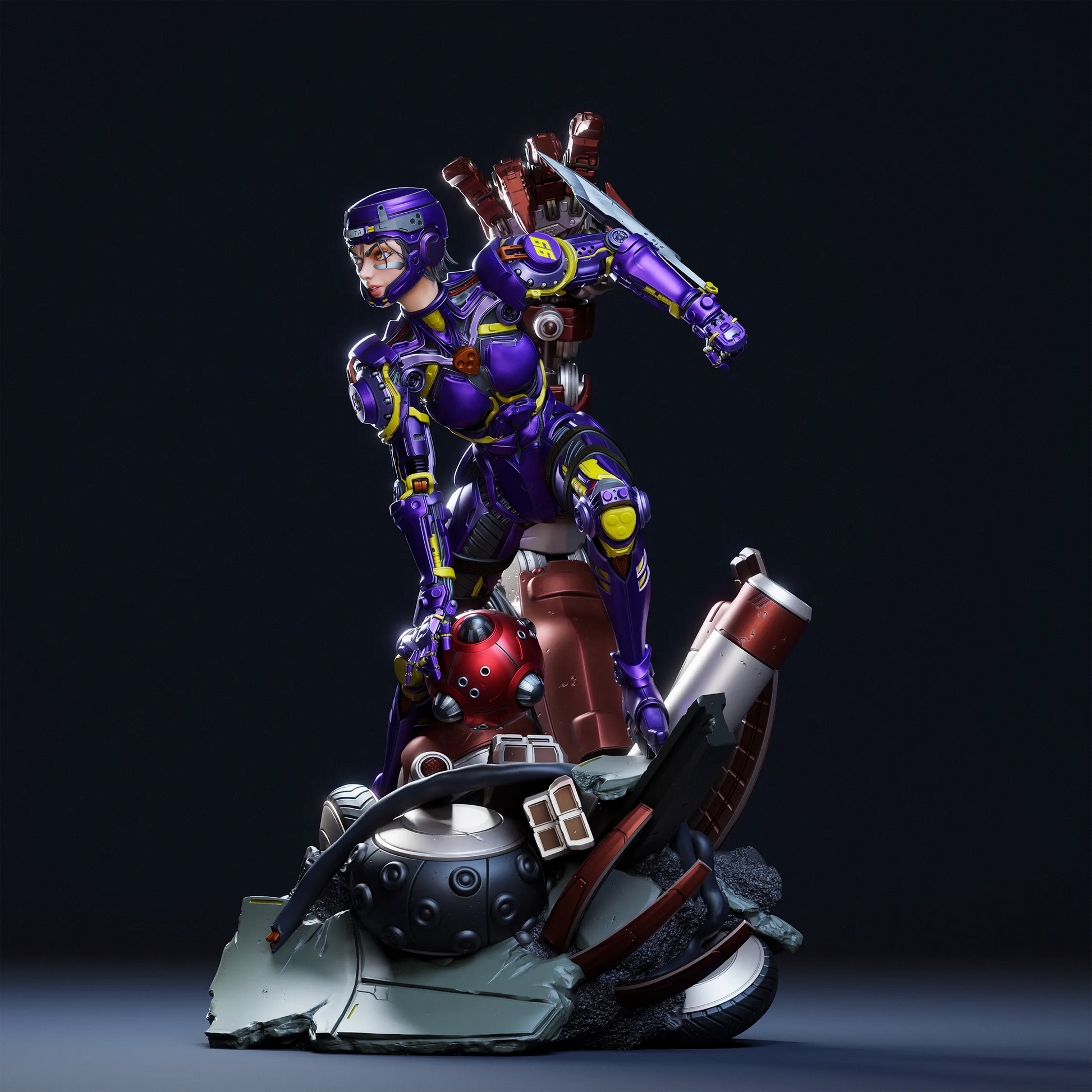 1:12 Motorball Angel | Resin Garage Kit Figure Anime Manga Fan Art | CA 3D Studios