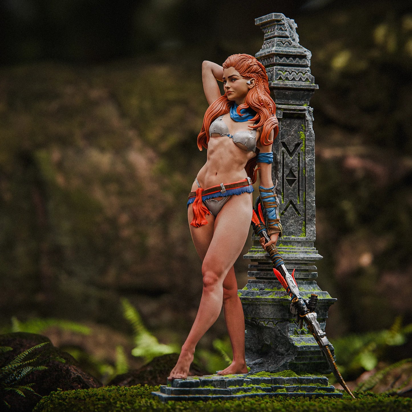 1:12 Flame-Haired Huntress | Resin Garage Kit Figure Game Fan Art | CA 3D Studios