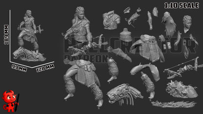 1:10 Machine Huntress | Resin Garage Kit Figure Game Fan Art | h3LL creator