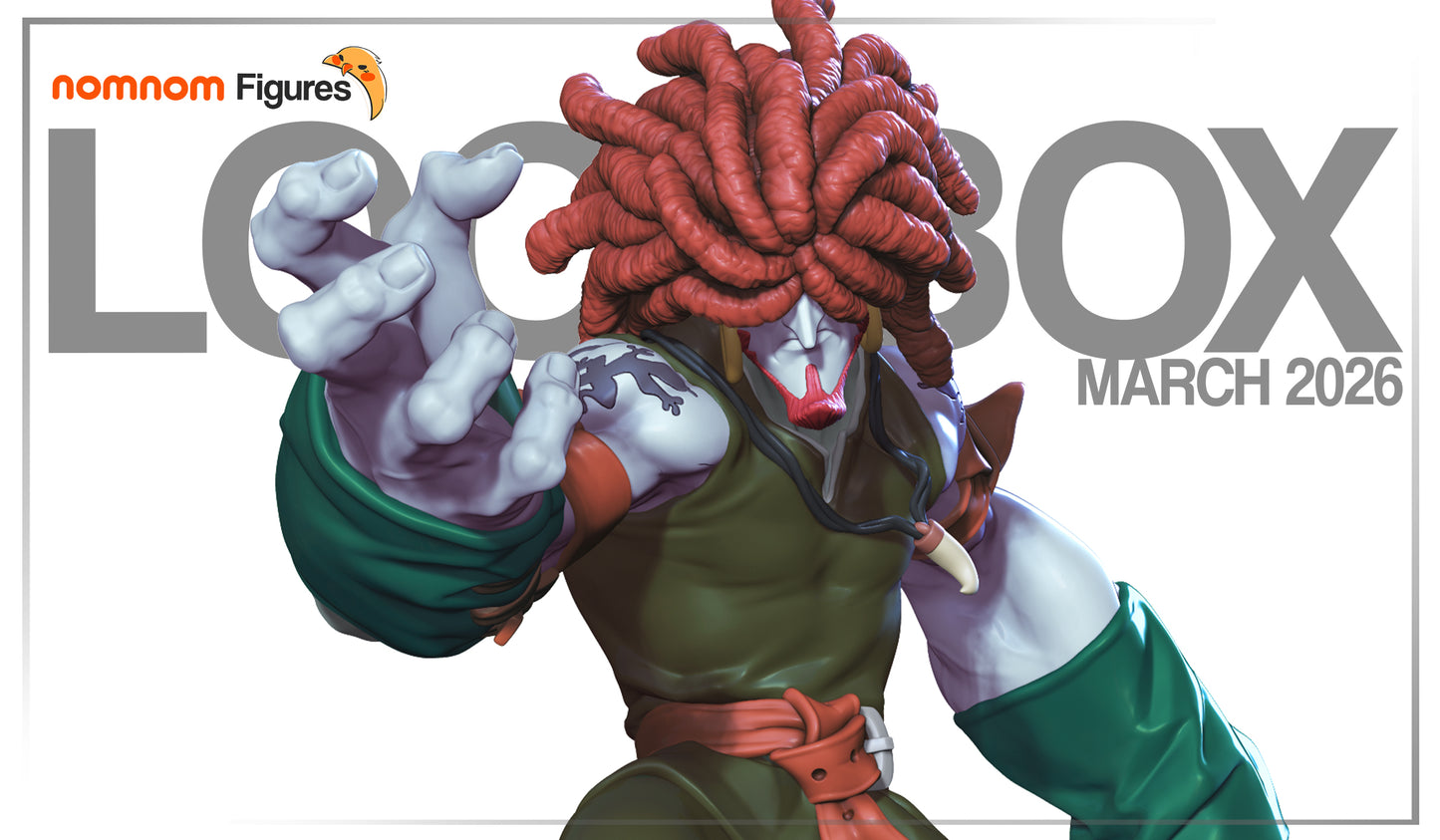 Wild Red Brawler resin garage kit figure by Tattles Told 3D, featuring a dynamic anime-inspired design with detailed craftsmanship.