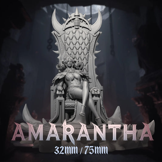 Amarantha Queen | Tabletop or Display Scale | D&D TTRPG Fantasy Miniature | Dungeons and Maidens