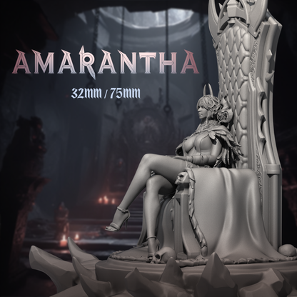 Amarantha Queen | Tabletop or Display Scale | D&D TTRPG Fantasy Miniature | Dungeons and Maidens
