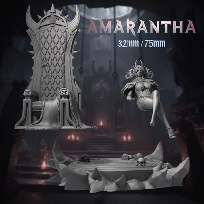 Amarantha Queen | Tabletop or Display Scale | D&D TTRPG Fantasy Miniature | Dungeons and Maidens