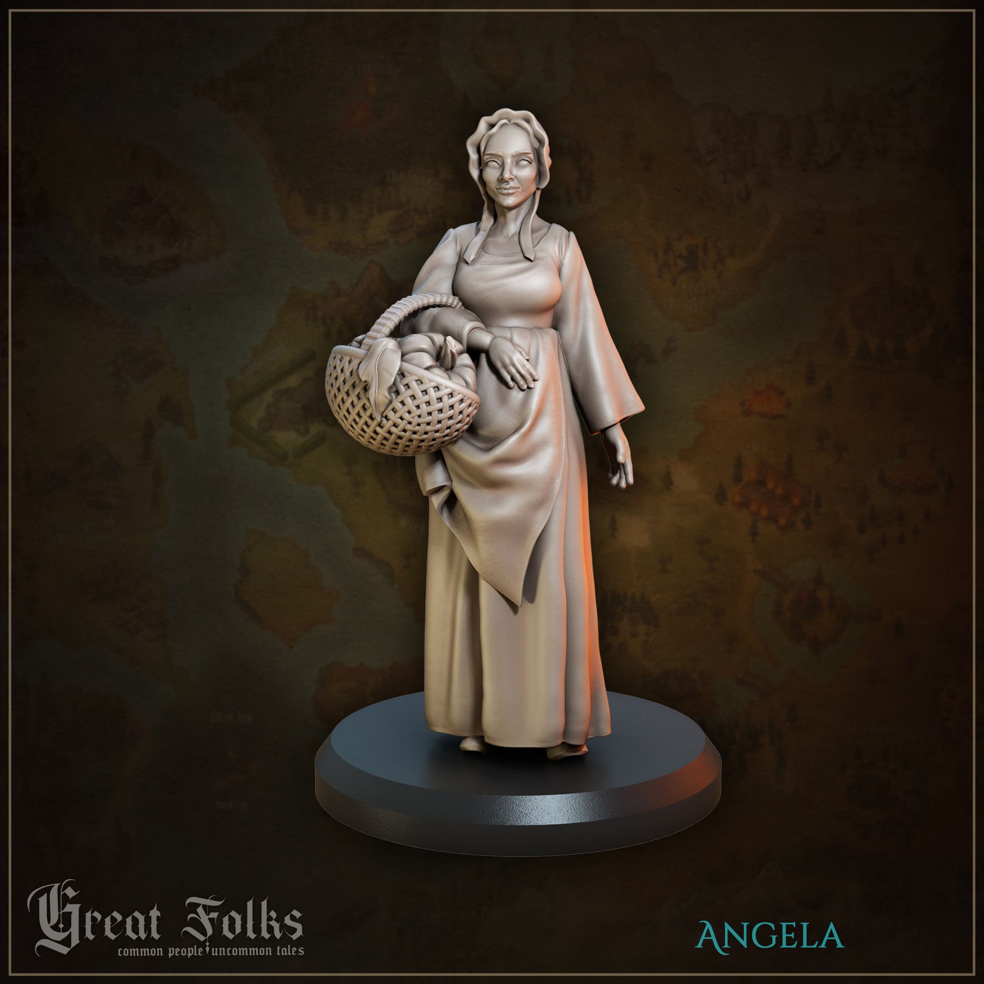 Great Folks Townsfolk, Part 1 | NPCs, Villagers, Children, Animals | Tabletop Gaming Miniatures Collection | Great Grimoire