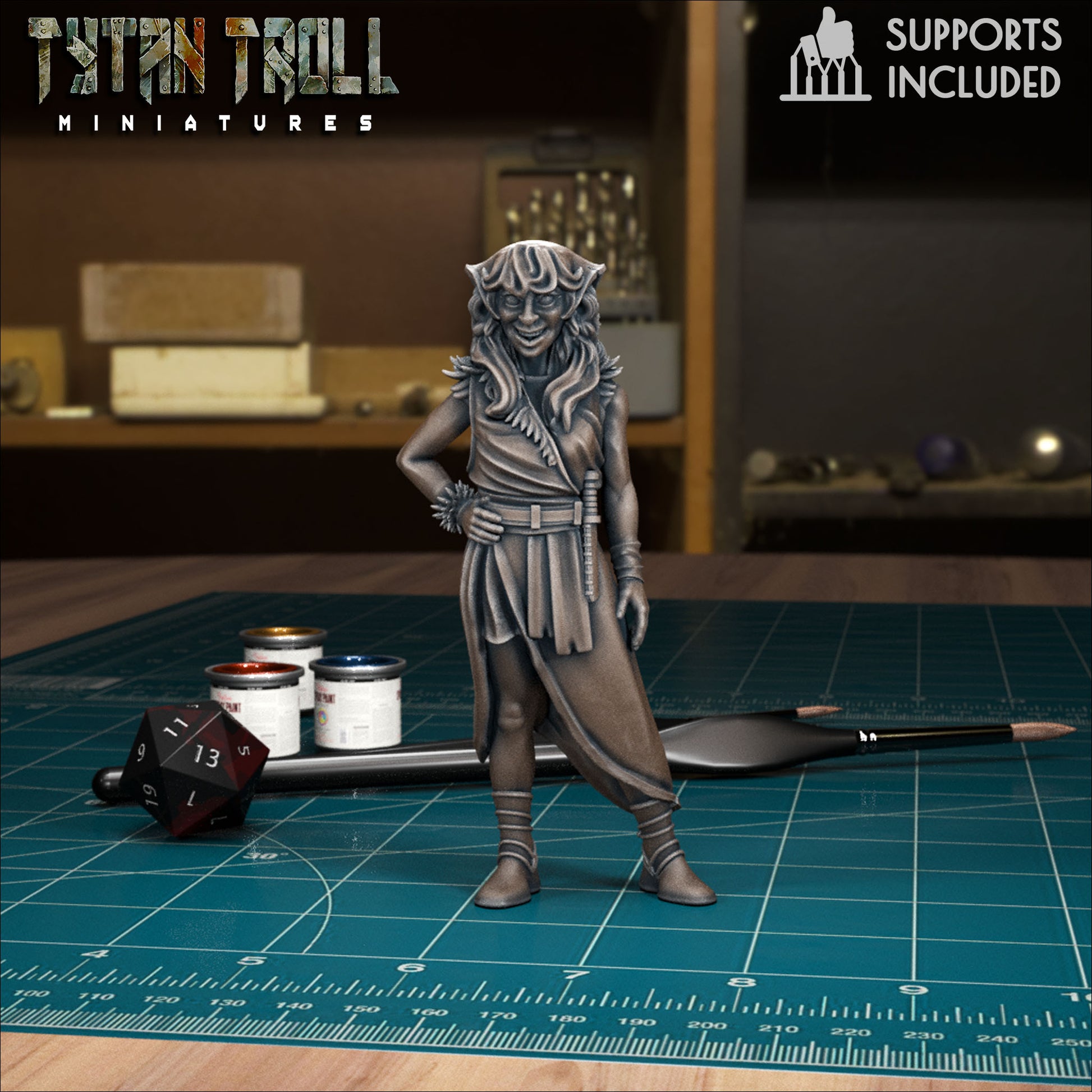 CoS Angelica Martikov | D&D TTRPG Mini | TytanTroll Miniatures