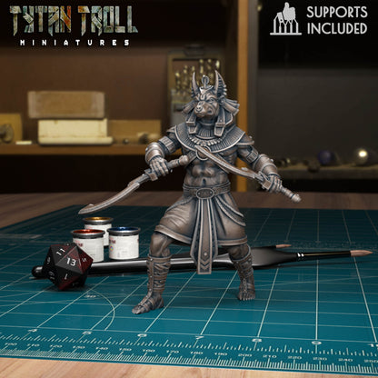 Anubis Jackal-Headed Guardians | D&D TTRPG Mini | TytanTroll Miniatures