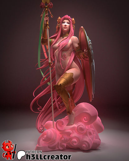 Resin garage kit figure of Aphrodite, Greek myth goddess, by Tattles Told 3D, detailed 1:12 scale collectible model.