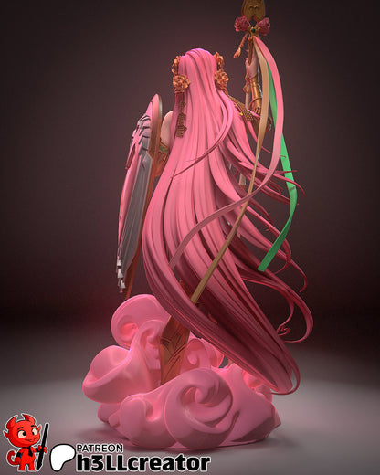 Resin garage kit figure of Aphrodite in Greek myth style by Tattles Told 3D, detailed sculpt with intricate features.