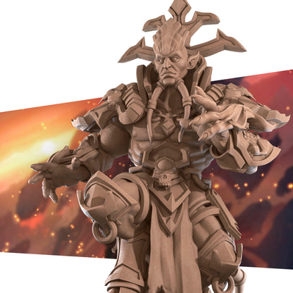 Realm of Bulletcraft, Eredar Warlock | D&D Pathfinder TTRPG Miniature | Bite the Bullet