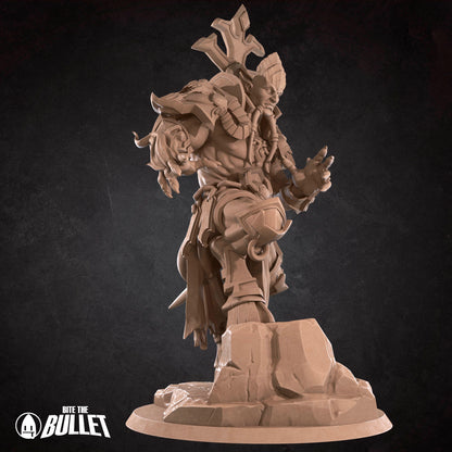 Realm of Bulletcraft, Eredar Warlock | D&D Pathfinder TTRPG Miniature | Bite the Bullet