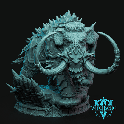Armored Mammoth | Mini or Bust | Monster Miniature Statue | Witchsong Miniatures