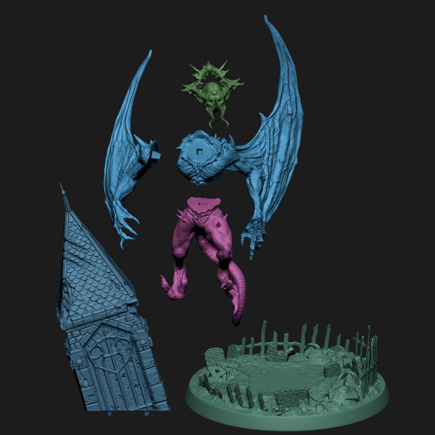 Cult of Nyarlathotep Collection 2 | Haunter, Trapezohedron, Mi-Go, Lovecraft, Elder God | D&D Cosmic Horror Fantasy | NS Miniatures