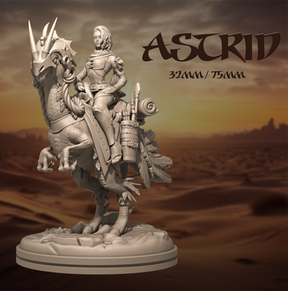 Astrid | Tabletop or Display Scale | D&D TTRPG Fantasy Miniature | Dungeons and Maidens
