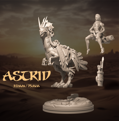 Astrid | Tabletop or Display Scale | D&D TTRPG Fantasy Miniature | Dungeons and Maidens