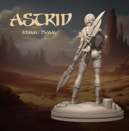 Astrid | Tabletop or Display Scale | D&D TTRPG Fantasy Miniature | Dungeons and Maidens