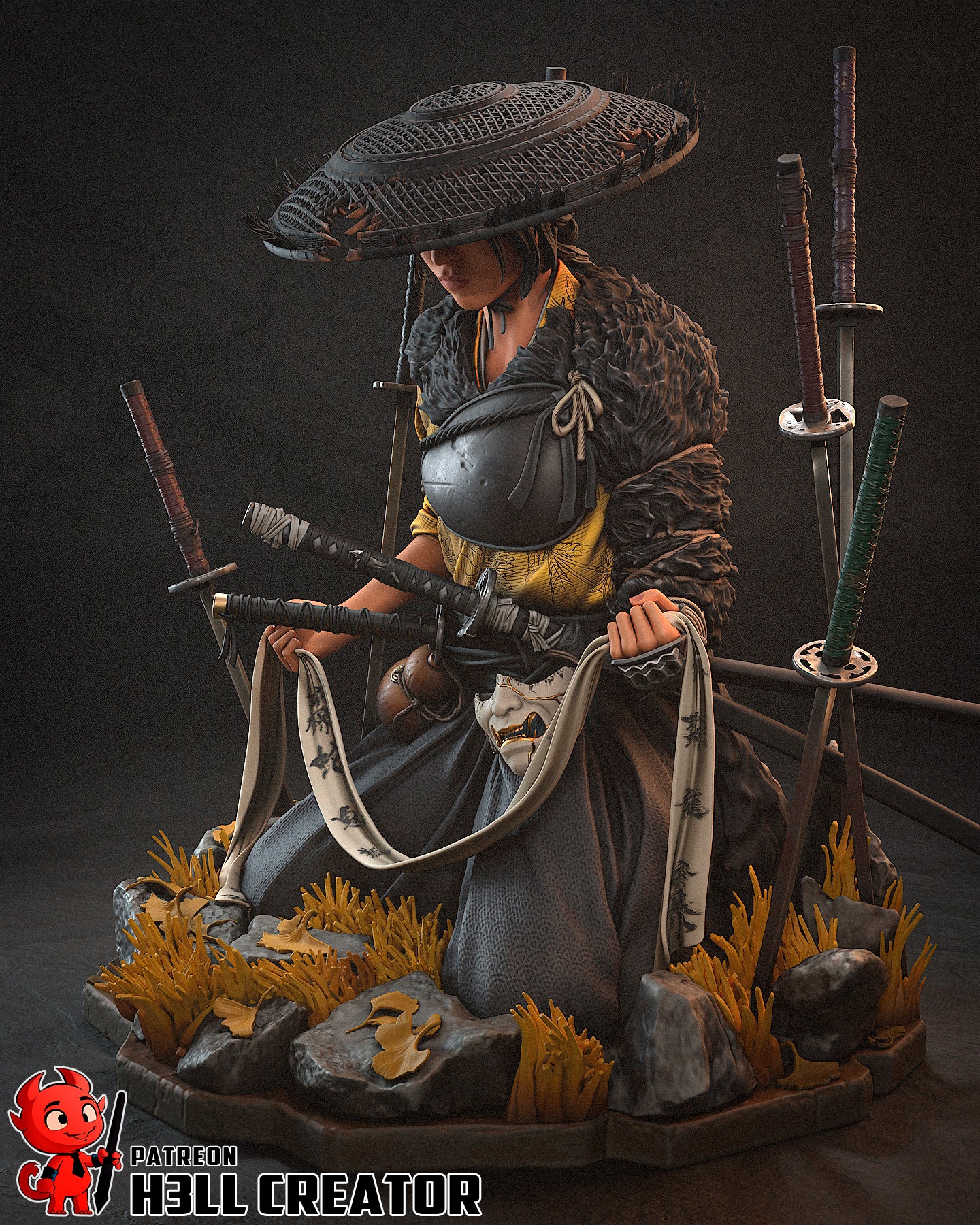 1:12 Wandering Blade | Resin Garage Kit Figure Game Fan Art | h3LL creator