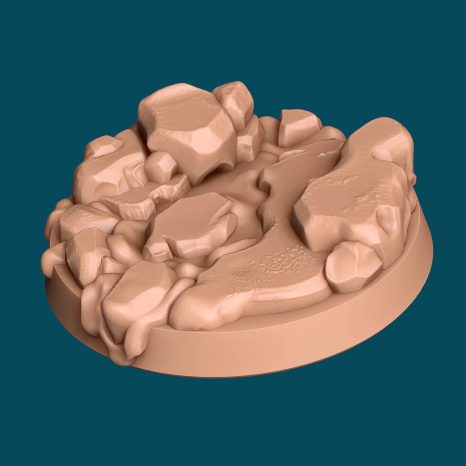 A Volcanic Fissure Base | TTRPG Miniature Sculpted Base | Awkward Penguin's Minis