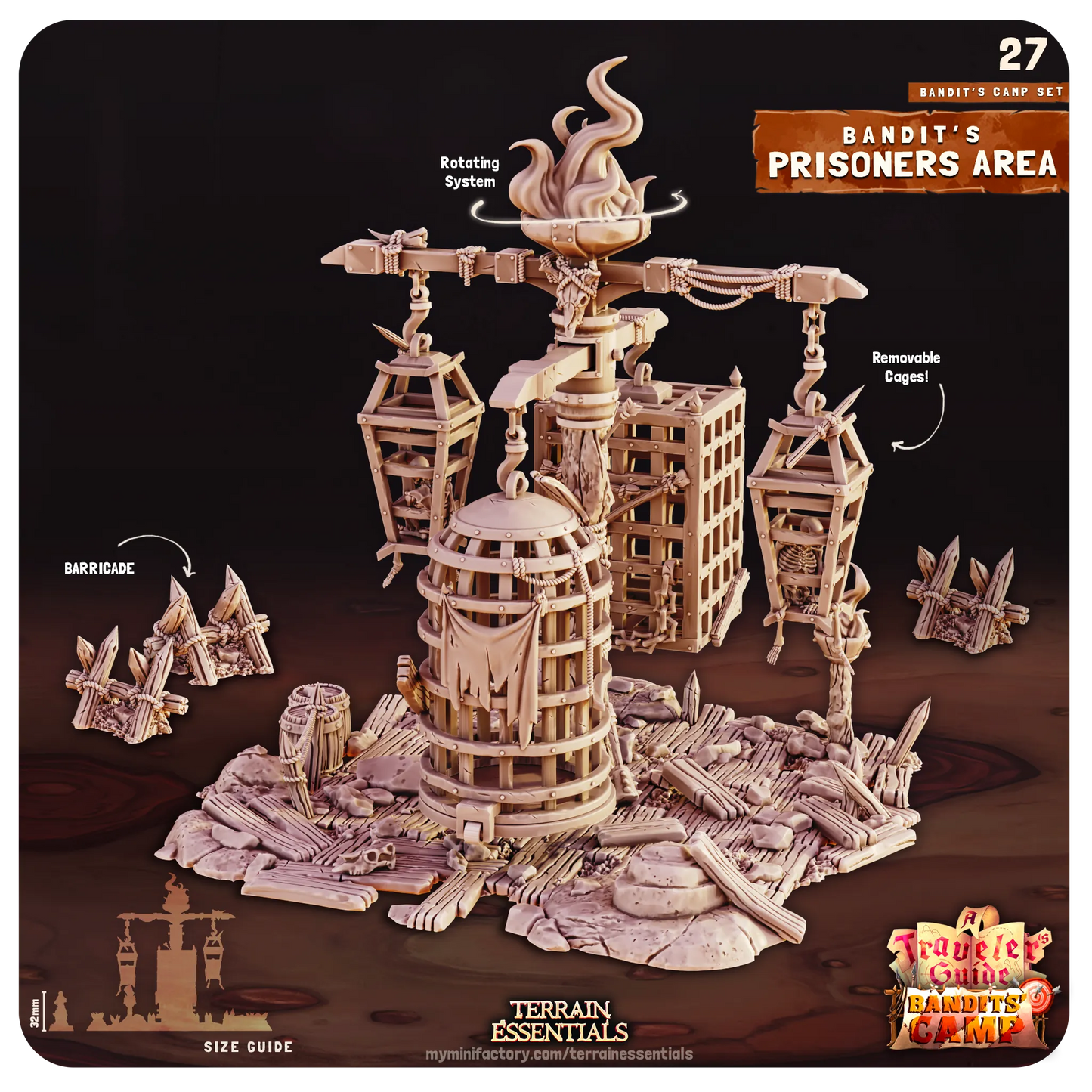 Bandit Camp Set | D&D TTRPG Dollhouse Scatter Miniature | Terrain Essentials