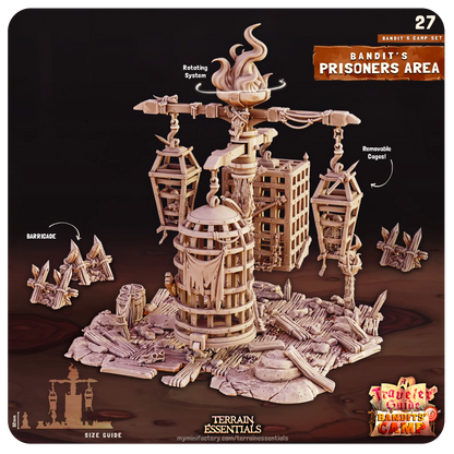 Bandit Camp Set | D&D TTRPG Dollhouse Scatter Miniature | Terrain Essentials