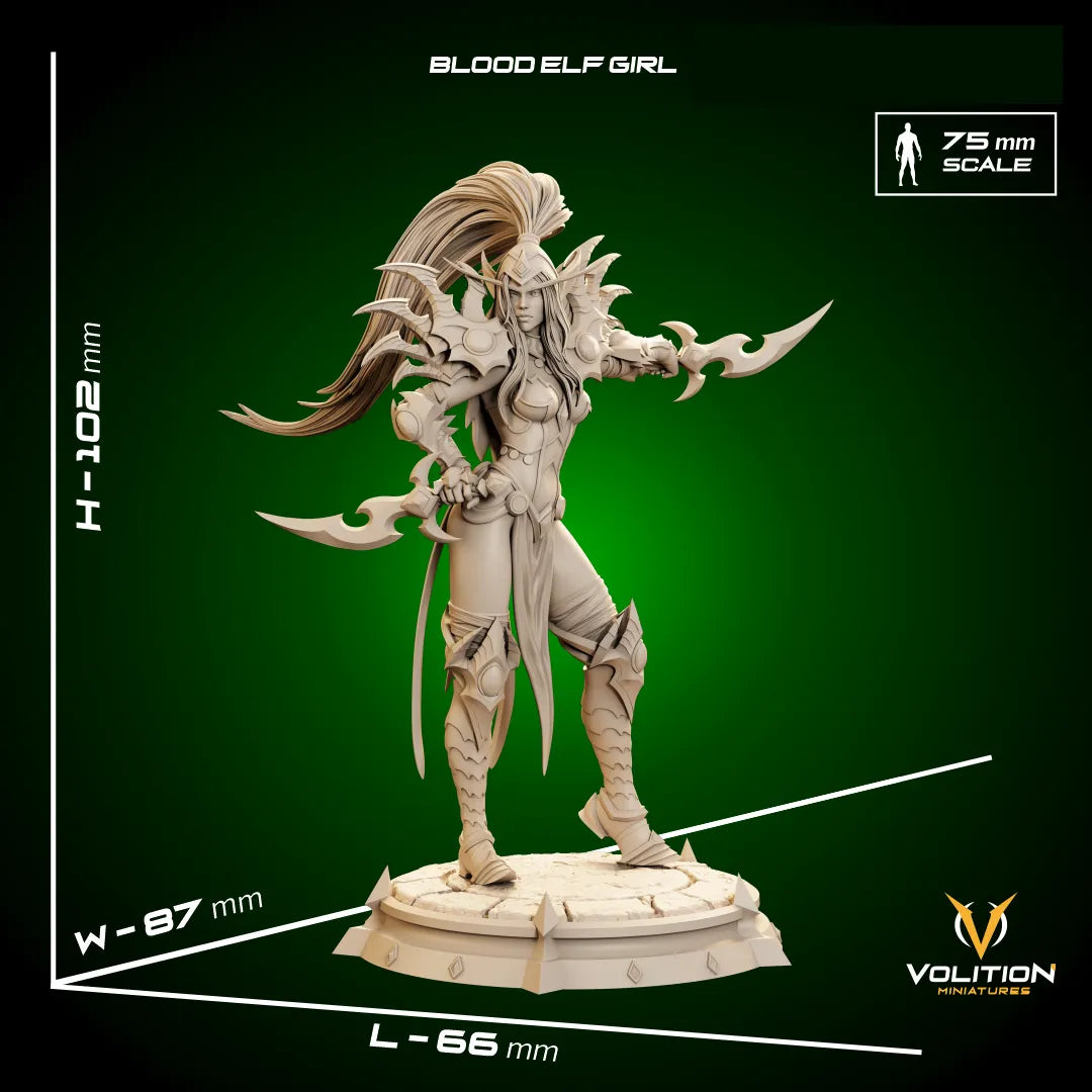 Female Blood Elf Rogue | Resin Garage Kit | Volition Miniatures