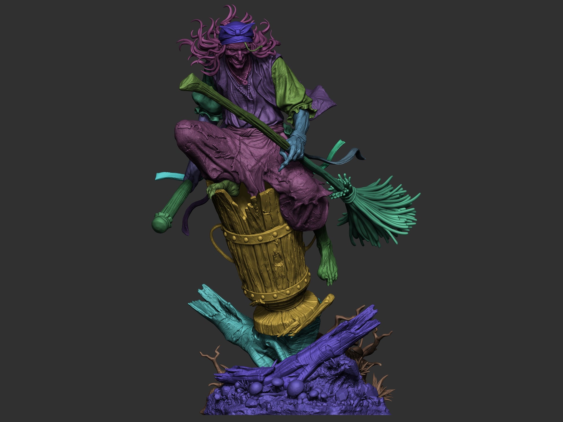 1:12 Baba Yaga | Resin Garage Kit Figure Folklore | CA 3D Studios