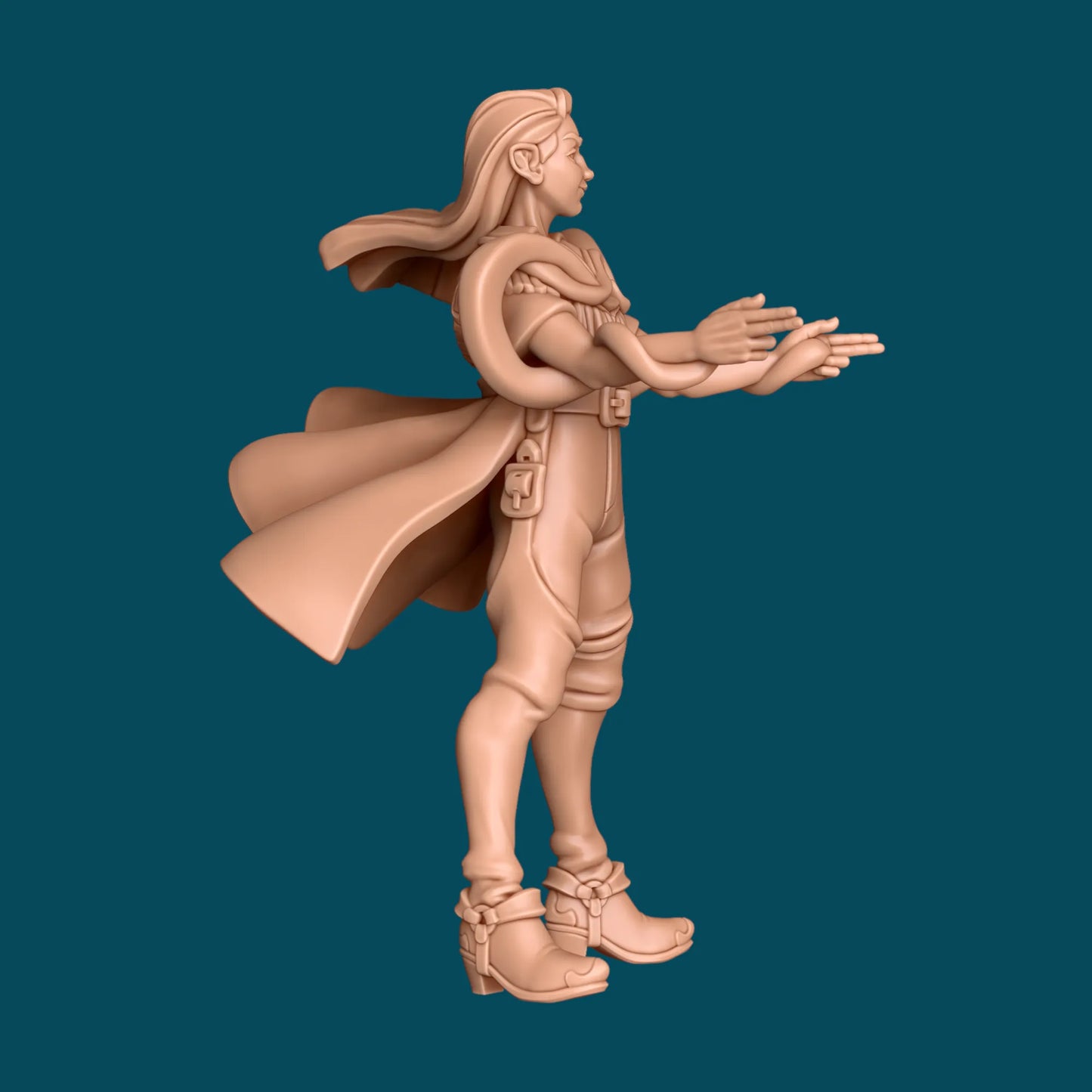 Marzipan, a Catty Warlock | TTRPG D&D Miniature | Awkward Penguin Minis