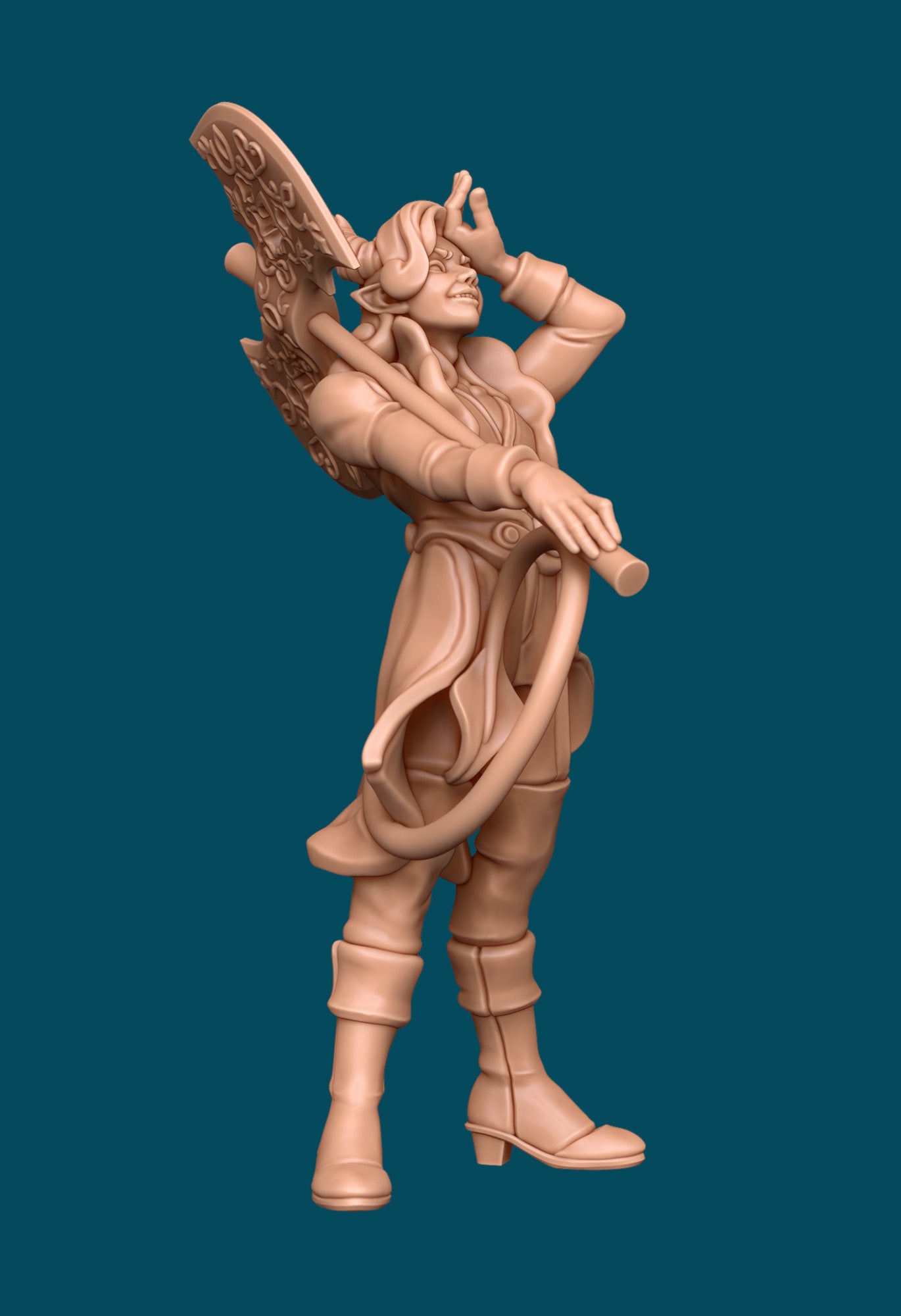 Cassian, a Theatrical Barbarian | TTRPG D&D Miniature | Awkward Penguin Minis